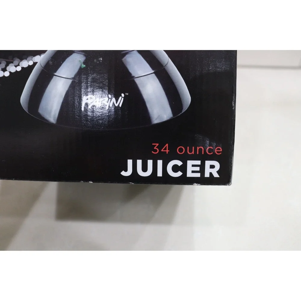 Parini Appliances 34 Ounce Electric Citrus Juicer Black Two Cone Sizes NEW